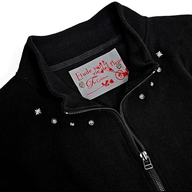 Defka western rivet layered sleeve zipup