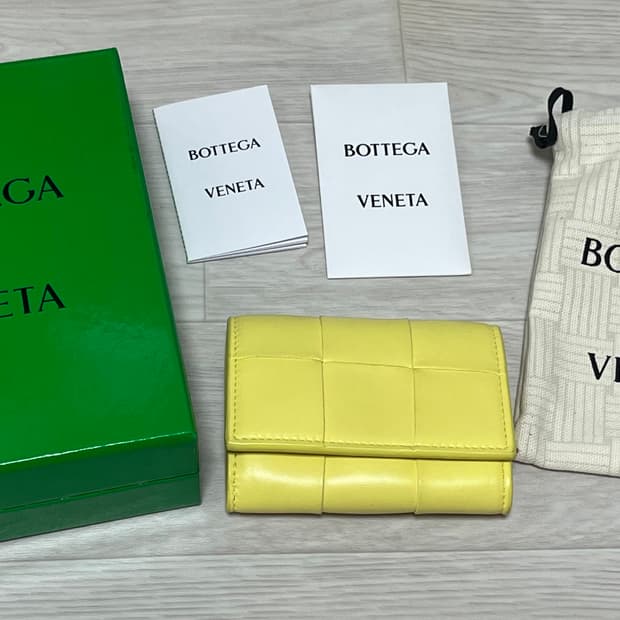 보테가베네타 카세트 반지갑 옐로우
