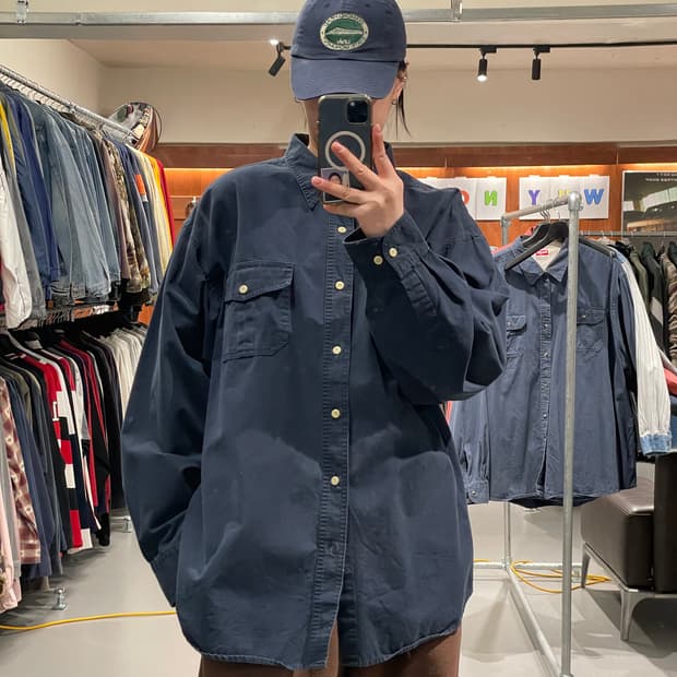 빈티지 워크 셔츠 (navy)