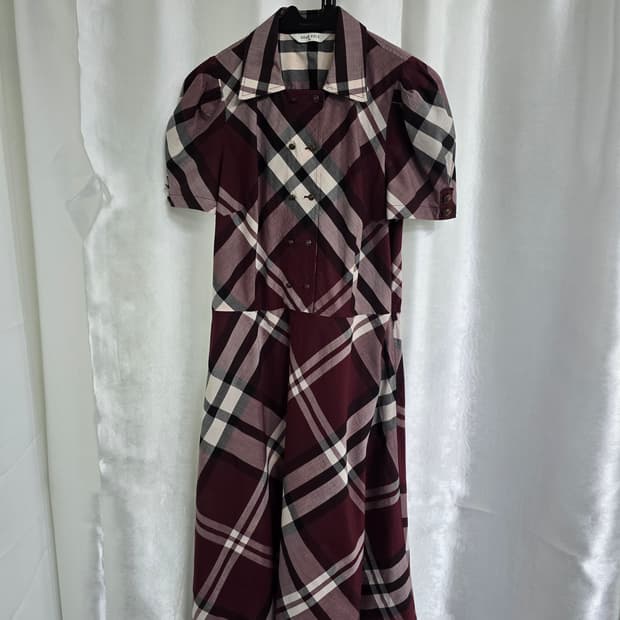 빈폴 체크 반팔 원피스 (1744)