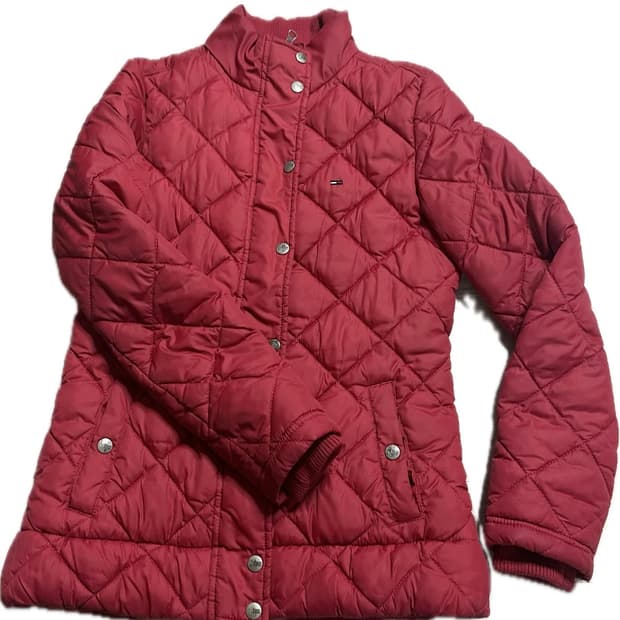 타미 힐피거 데님 퀼팅 안감 보머 자켓 / 레드 / XS