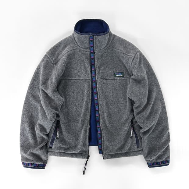 (Rare) 90s 빈티지 엘엘빈 지오메트릭 트림 플리스 자켓