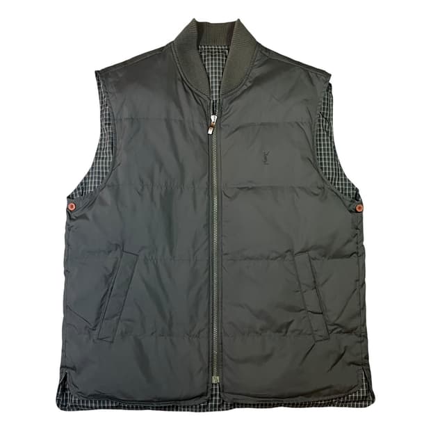 Y.S.L 입생로랑 리버시블 구스다운 베스트 점퍼