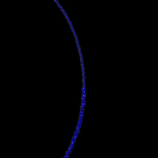 Tone on tone necklace - blue