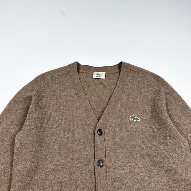 라코스테 크록 브라운 니트 가디건 (S)