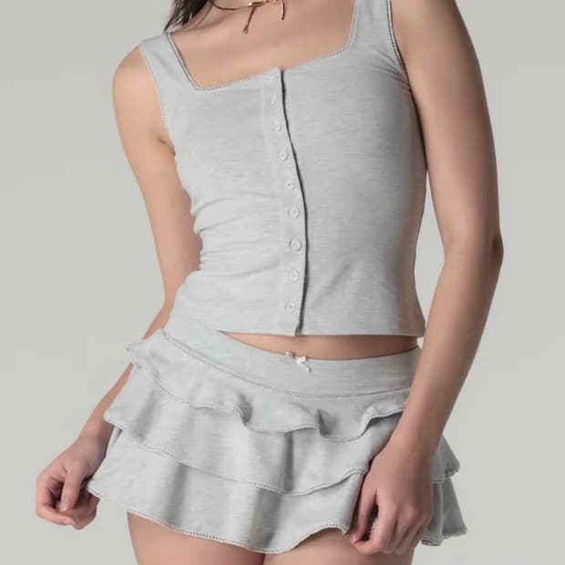 PICOT FRILL MINI SKIRT