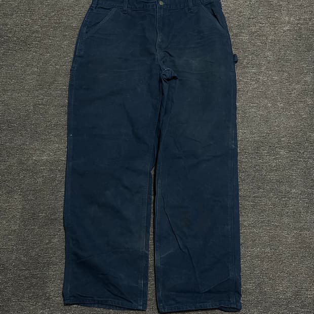빈티지 싱글니 덕캔버스 워크팬츠 38x32