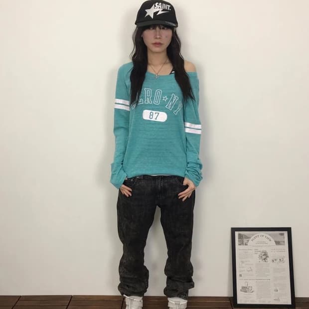 Aeropostale Mint Long Sleeve Tee