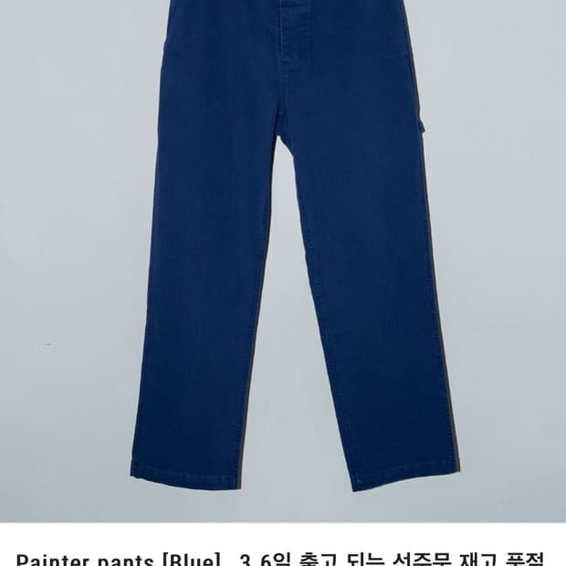 Ryoo 블루 페인터 팬츠 m