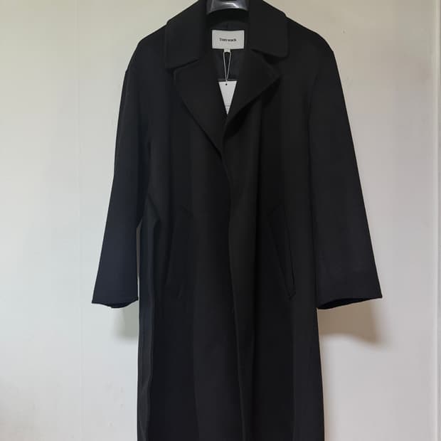 토니웩 더블 페이스드 울 앤 캐시미어 벨티드 코트 L