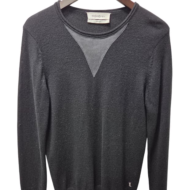 입생로랑 검정 울 니트