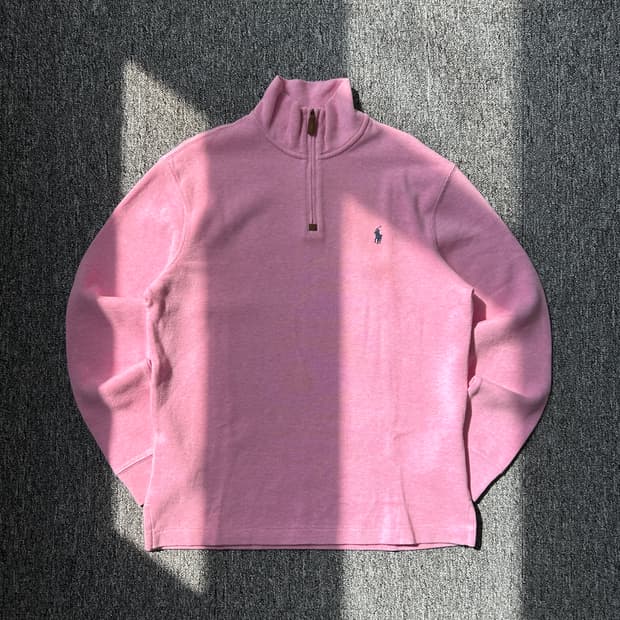 폴로 랄프로렌 핑크 하프집업 니트