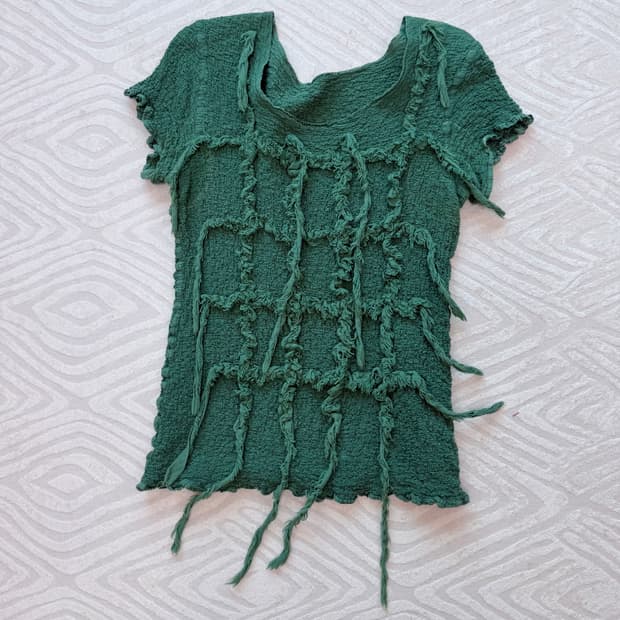 Issey Miyake 플리츠플리즈 그린반팔티