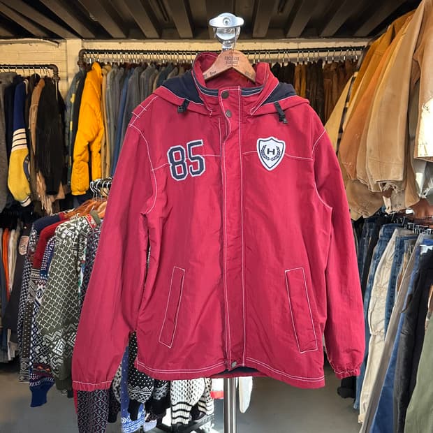 타미힐피거 올드스쿨 후리스 라이닝 트랙 자켓