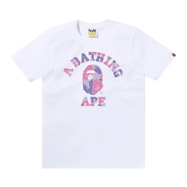 베이프 카모 리퀴드 반팔 티셔츠 여성