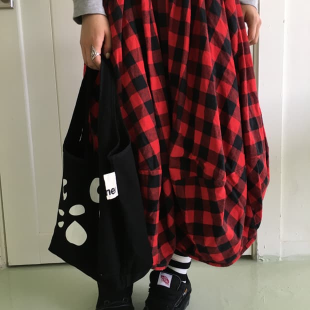 JPN ReD CheCk skirT