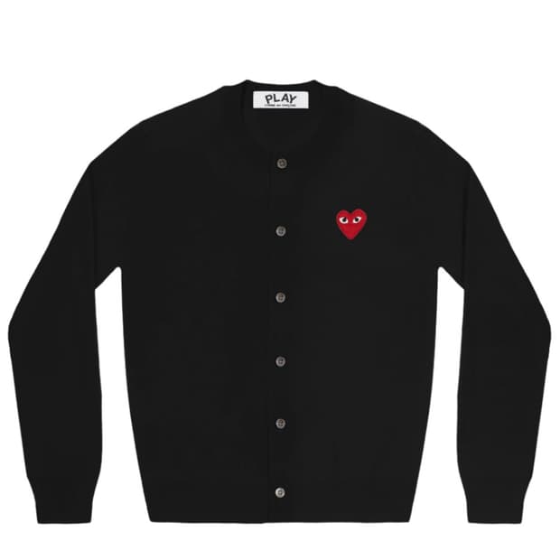 꼼데 가디건 블랙