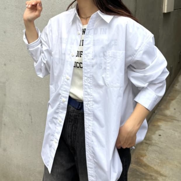 차오패닉 빅 실루엣 와셔 코튼 브로드 셔츠