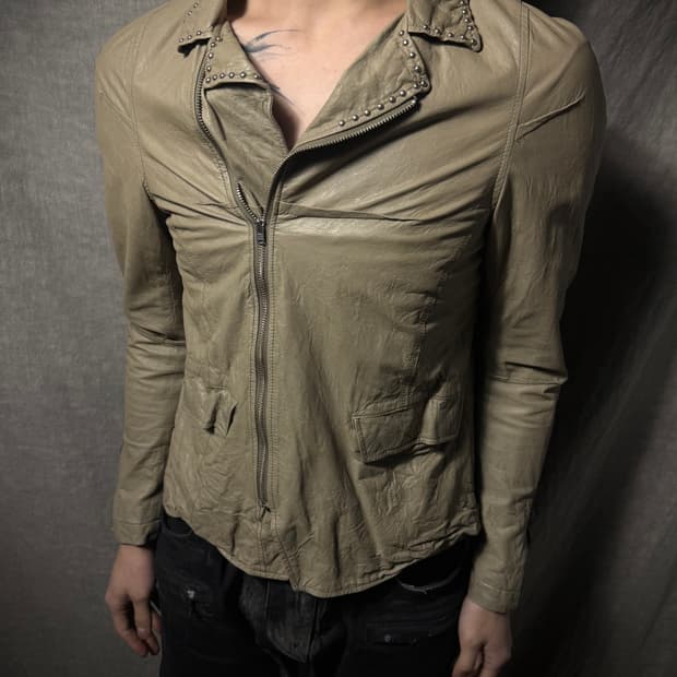 Undercover Stud Cow Leather Jacket