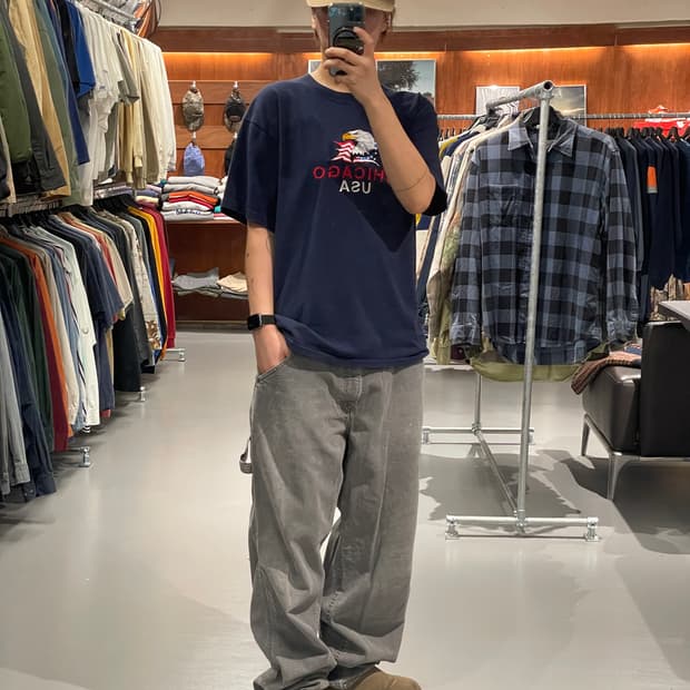 Lee 흑청 카펜더 팬츠