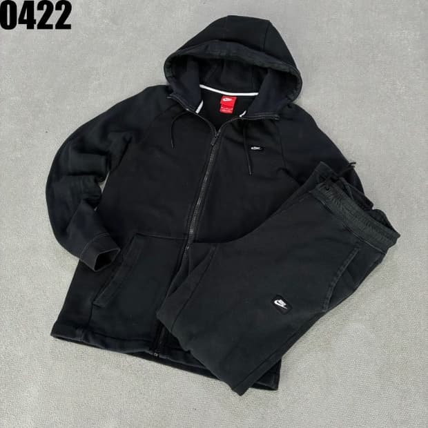 나이키 블랙 후드집업 트레이닝 세트 m