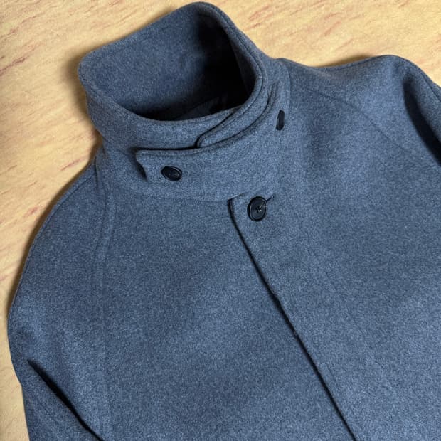 캐시미어 블렌드 오버사이즈 발마칸 코트 [미디엄 그레이] XL