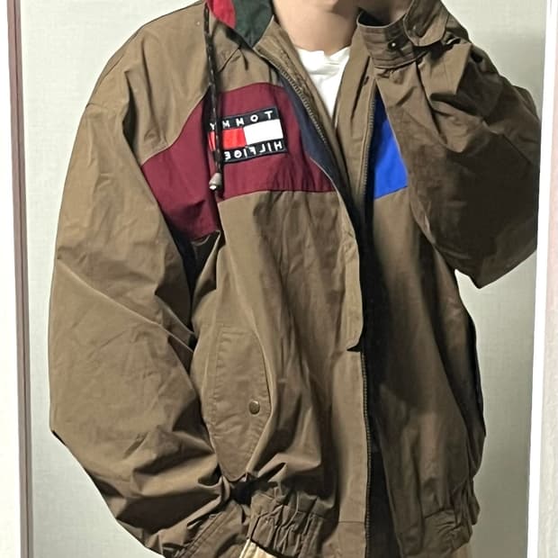 타미힐피거 올드스쿨 바람막이 점퍼
