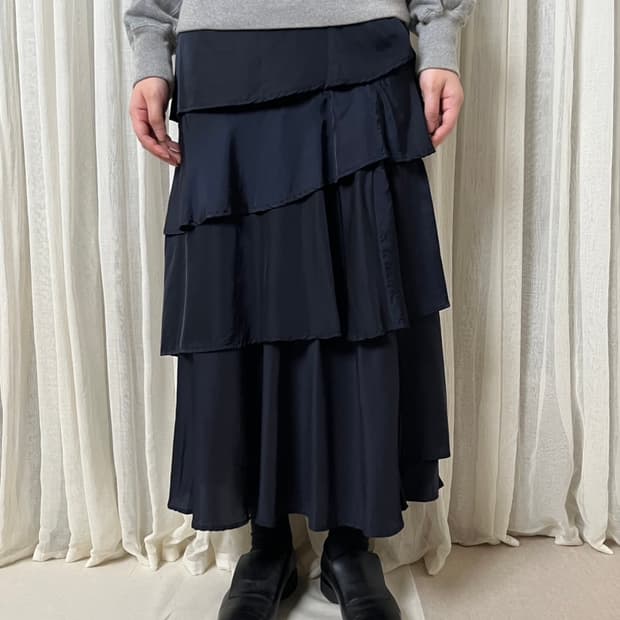 꼼데가르송 러플 레이어드 롱 스커트 comme des garcons