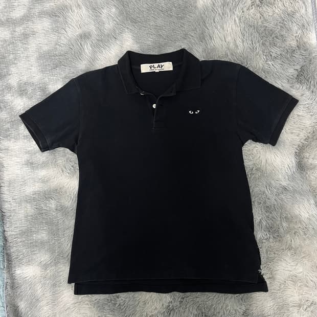 (오늘만) (정품) 꼼데가르송 블랙 카라티