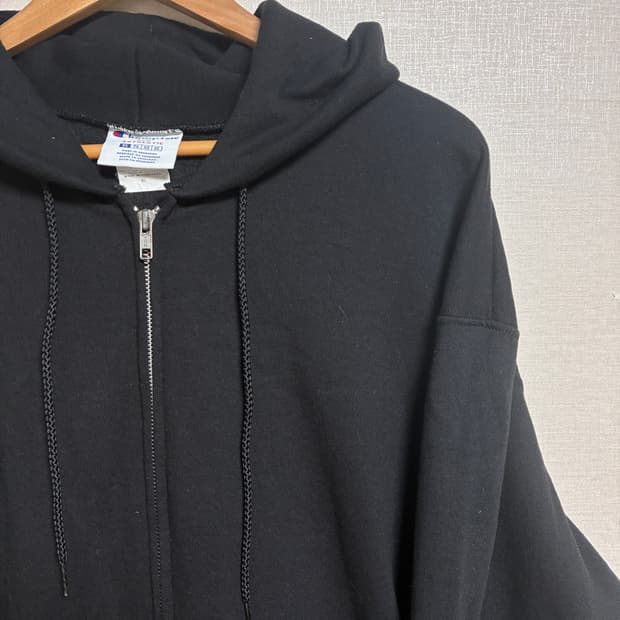 빈티지 챔피온 후드집업 블랙 XL