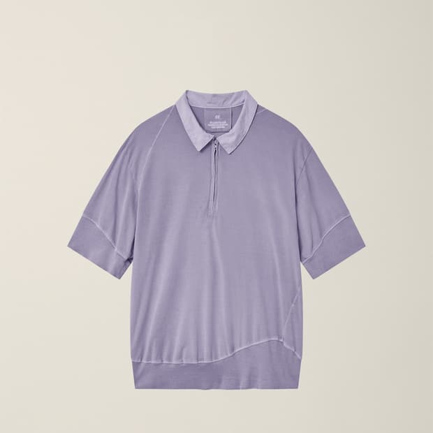 EE 누마레 하프집업 티 GREYISHPURPLE 사이즈 L 새상품