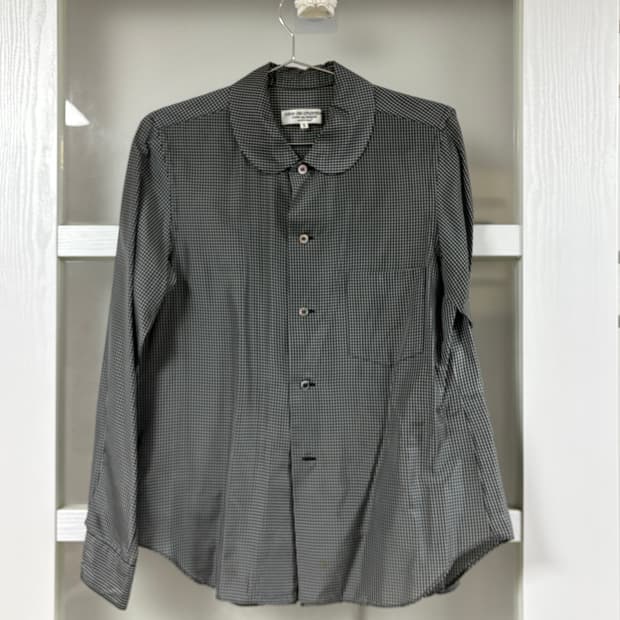 꼼데 robe de chambro 체크 셔츠