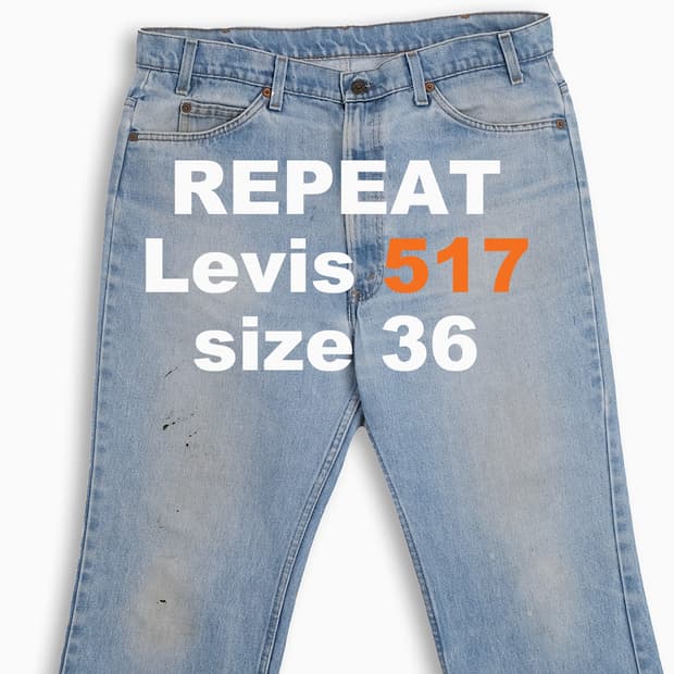 리바이스 517 오렌지탭 연청 70s USA 36인치 OR51738109