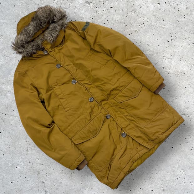 [M] 디젤 카키 브라운 포켓 후드 패딩 점퍼 C20