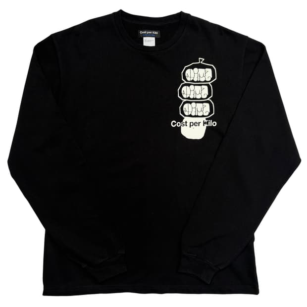 코스트퍼킬로 블랙 프린팅 롱슬리브 L