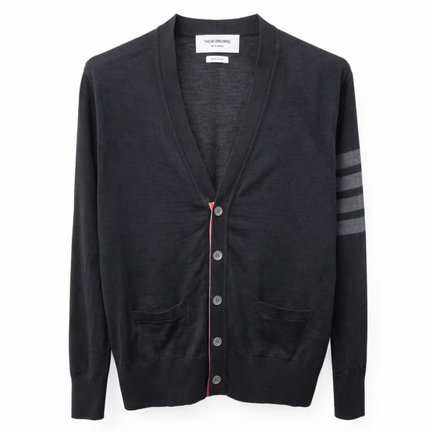 톰브라운 블랙 울 가디건 3 사이즈
