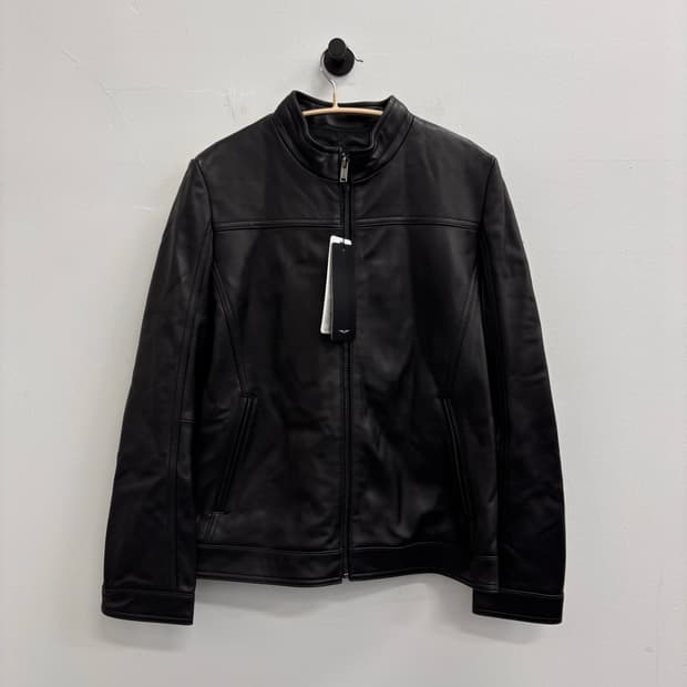 [새상품] 폴리스(POLICE) 양가죽 스탠드칼라 미니멀 레더 자켓