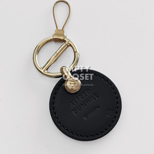 Dunhill 던힐  금장 가죽 키링 백참