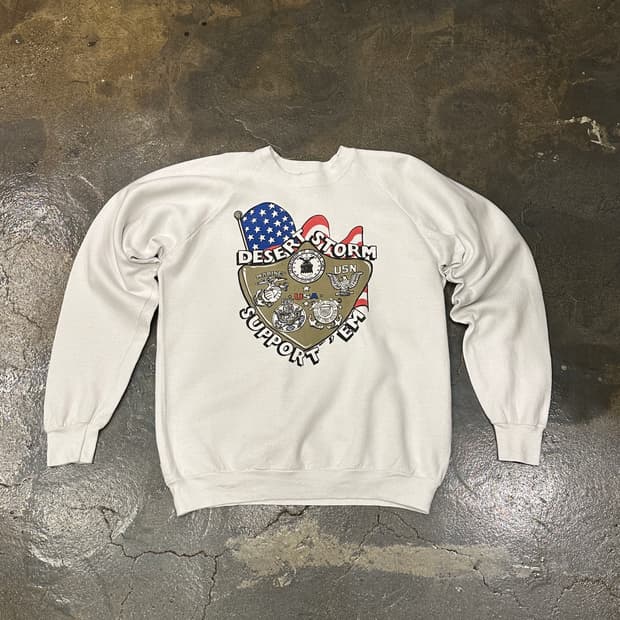 90s Fruit of the loom USA 걸프전 스웻 XL