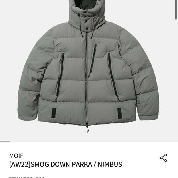 Moif 모이프 Smog down parka 3size
