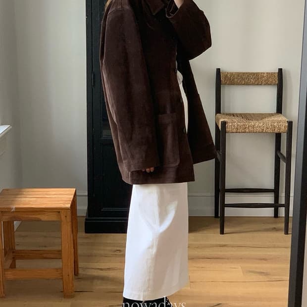 플라넬 리얼 돈피 스웨이드자켓