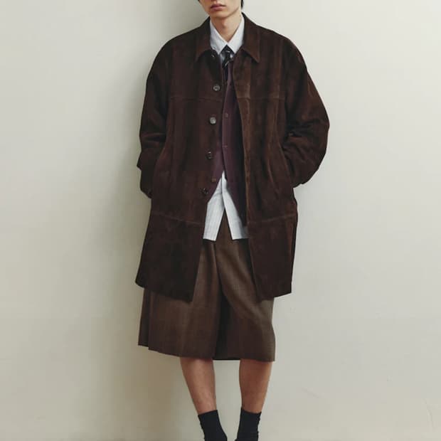 [S] 유스 레더 카코트 다크 브라운