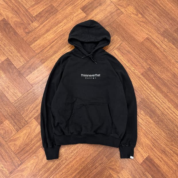 L(105) 디스이즈네버댓 디네댓 블랙 후드 티셔츠 