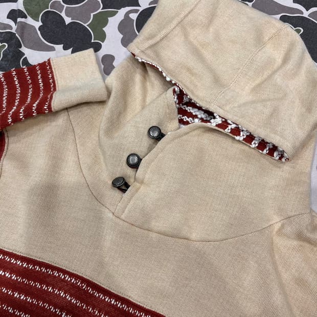 Nanea JPN 에스닉 콘쵸 니트 후드 미사용품