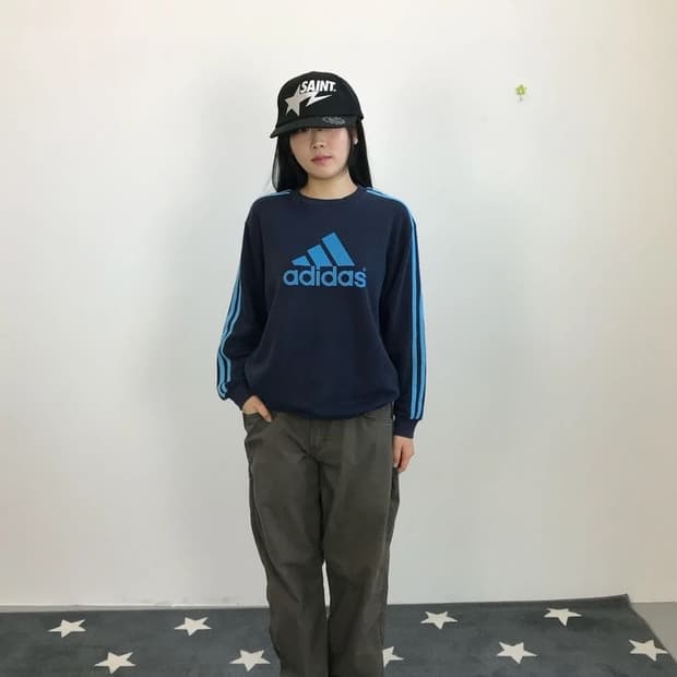 Adidas 3 Stripe Crewneck Sweatshirt