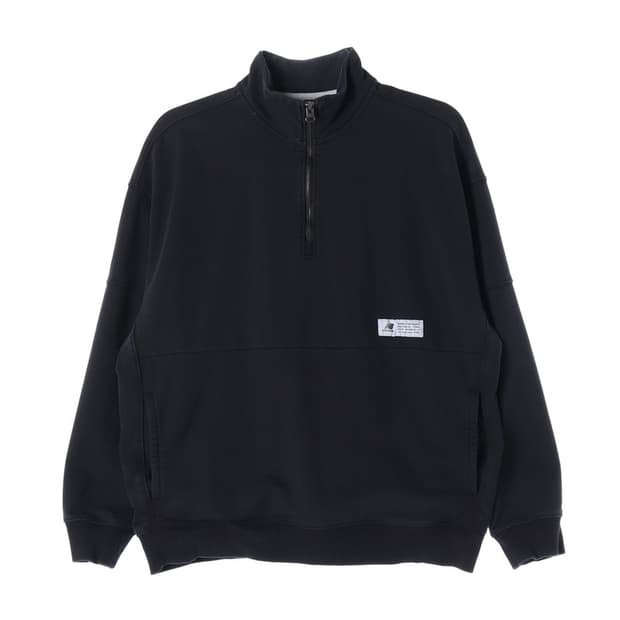뉴발란스 NB 쉬프티드 하프집업 스웨트셔츠 블랙 L