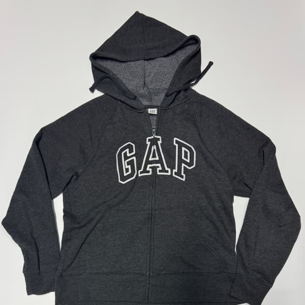 여성 GAP 갭 그레이 기모 후드집업 M