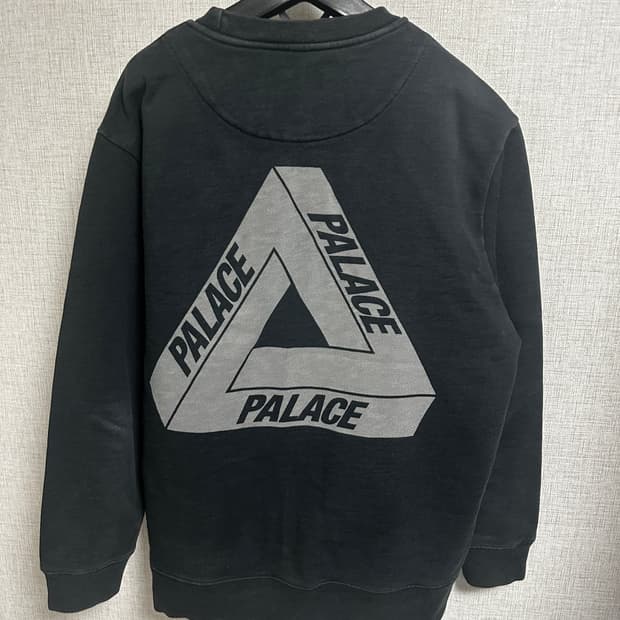 팔라스 맨투맨 트라이퍼그 슬럽 크루넥 블랙 - 22FW M