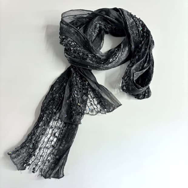 스팽글 타이다이 히피 네트 머플러 스카프 