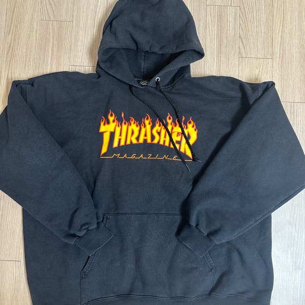 빈티지 트레셔 플레임 후드티 xl